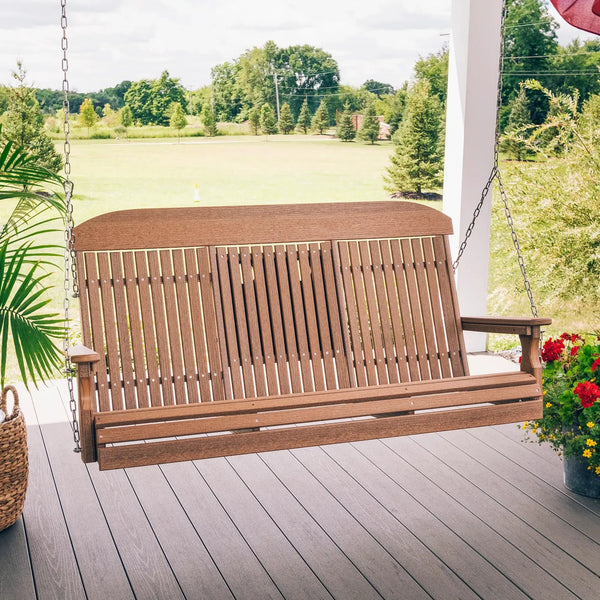 5 Foot Classic Poly Composite Swing in Antique Mahogany