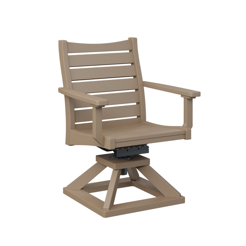 Berlin Gardens Bristol Swivel Rocker Poly Lumber Dining Chair