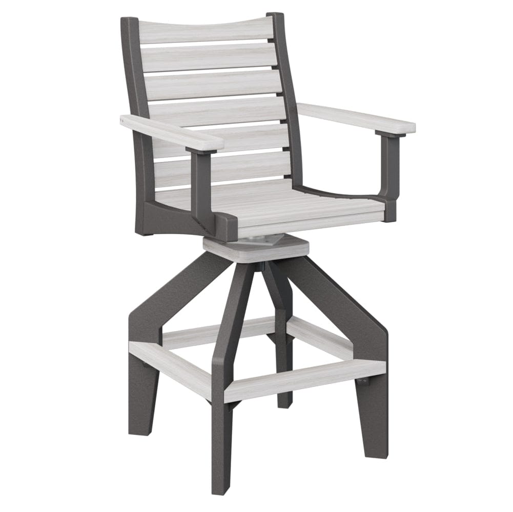 Berlin Gardens Bristol Outdoor Poly Lumber Swivel Bar Chair