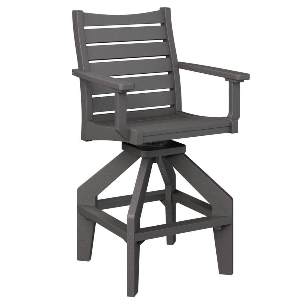 Berlin Gardens Bristol Outdoor Poly Lumber Swivel Bar Chair