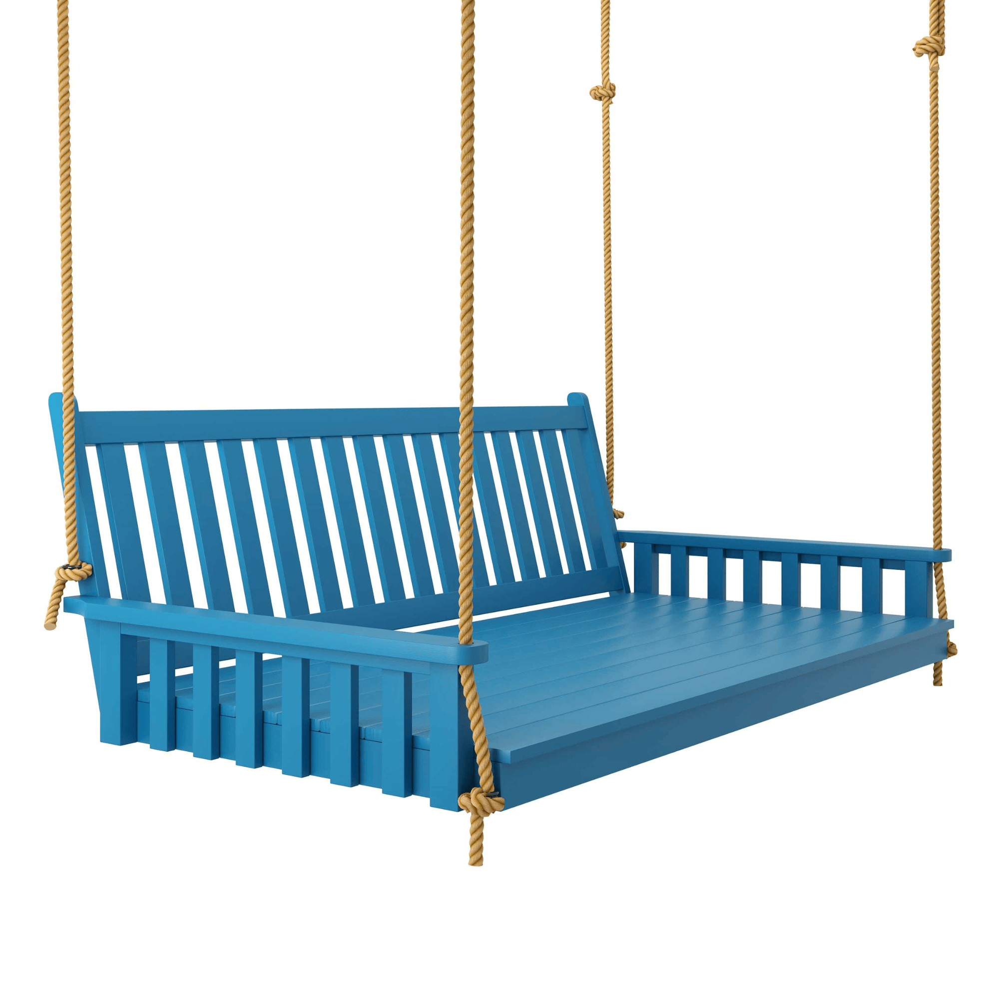 Keystone Amish Co. 6 Foot Franklin Porch Swing Bed, Carribean Blue Paint