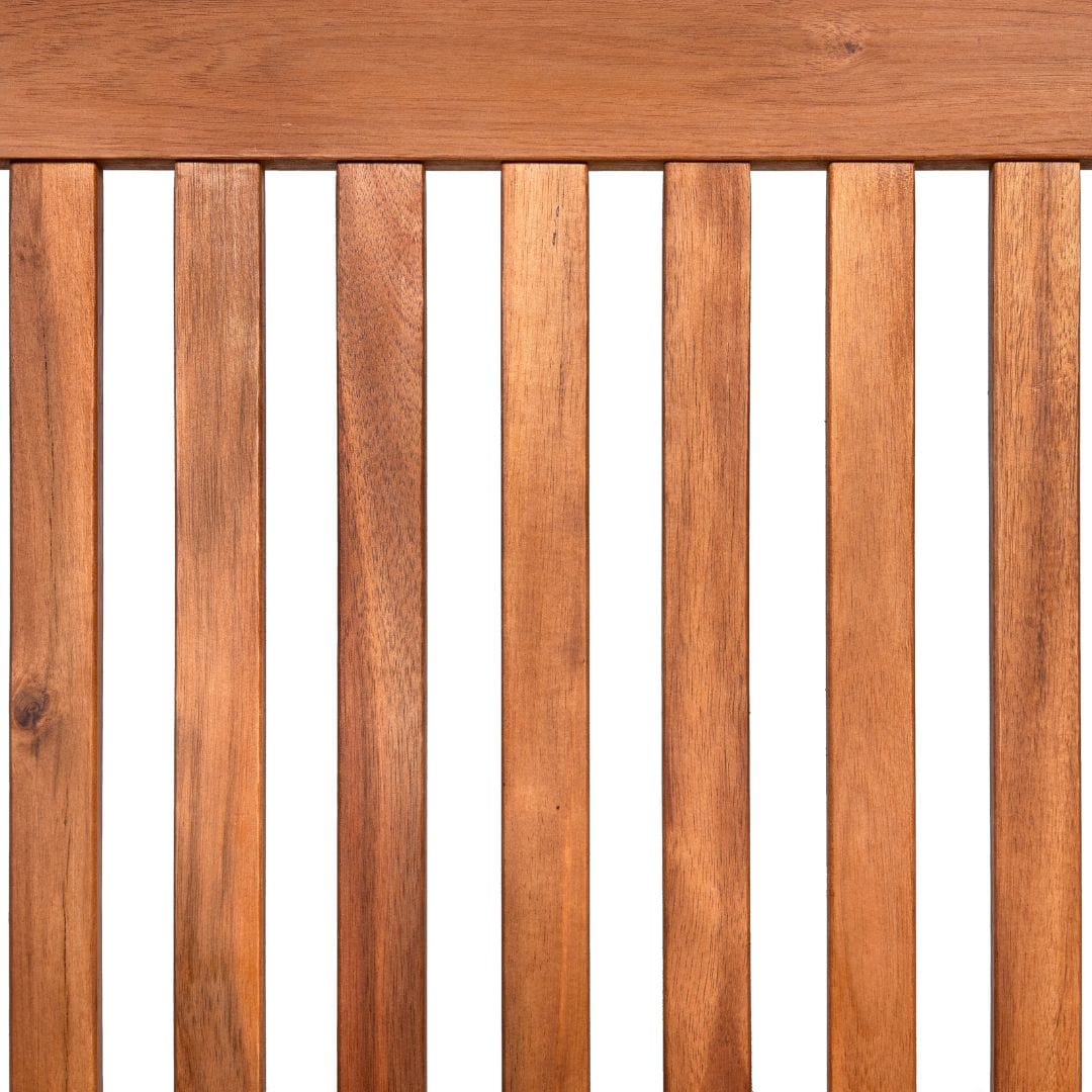 East Green Hayden Porch Swing with Cushion Detail Shot of Slatted Back Rest