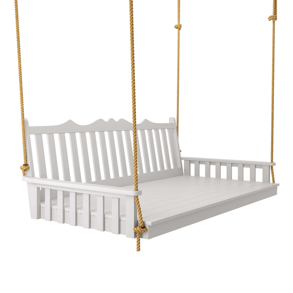 Keystone Amish Co. 6 Foot York Porch Swing Bed, White Paint
