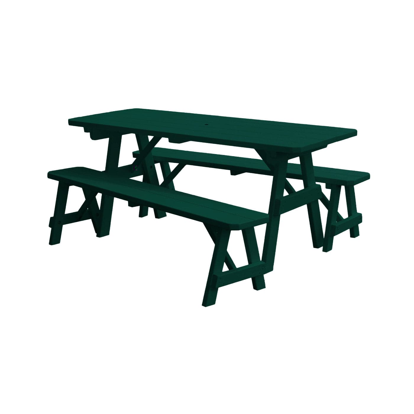 Keystone Amish Co. Pine Traditional Outdoor Dining Set with Benches