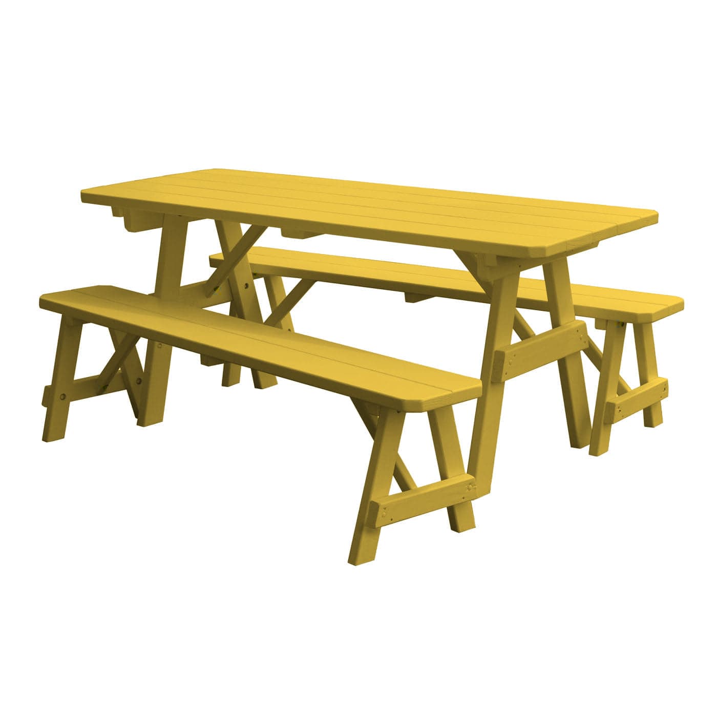 Keystone Amish Co. Pine Traditional Outdoor Dining Set with Benches