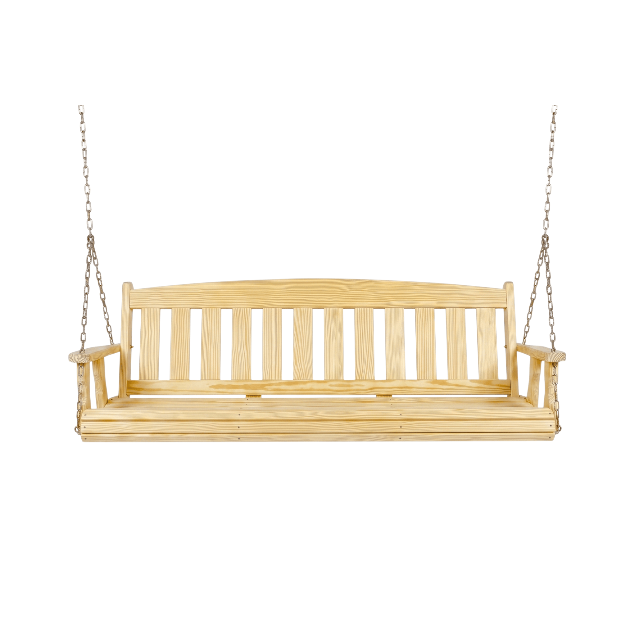 Amish Casual 6 Foot Unfinished Mission Porch Swing with Clearcoat