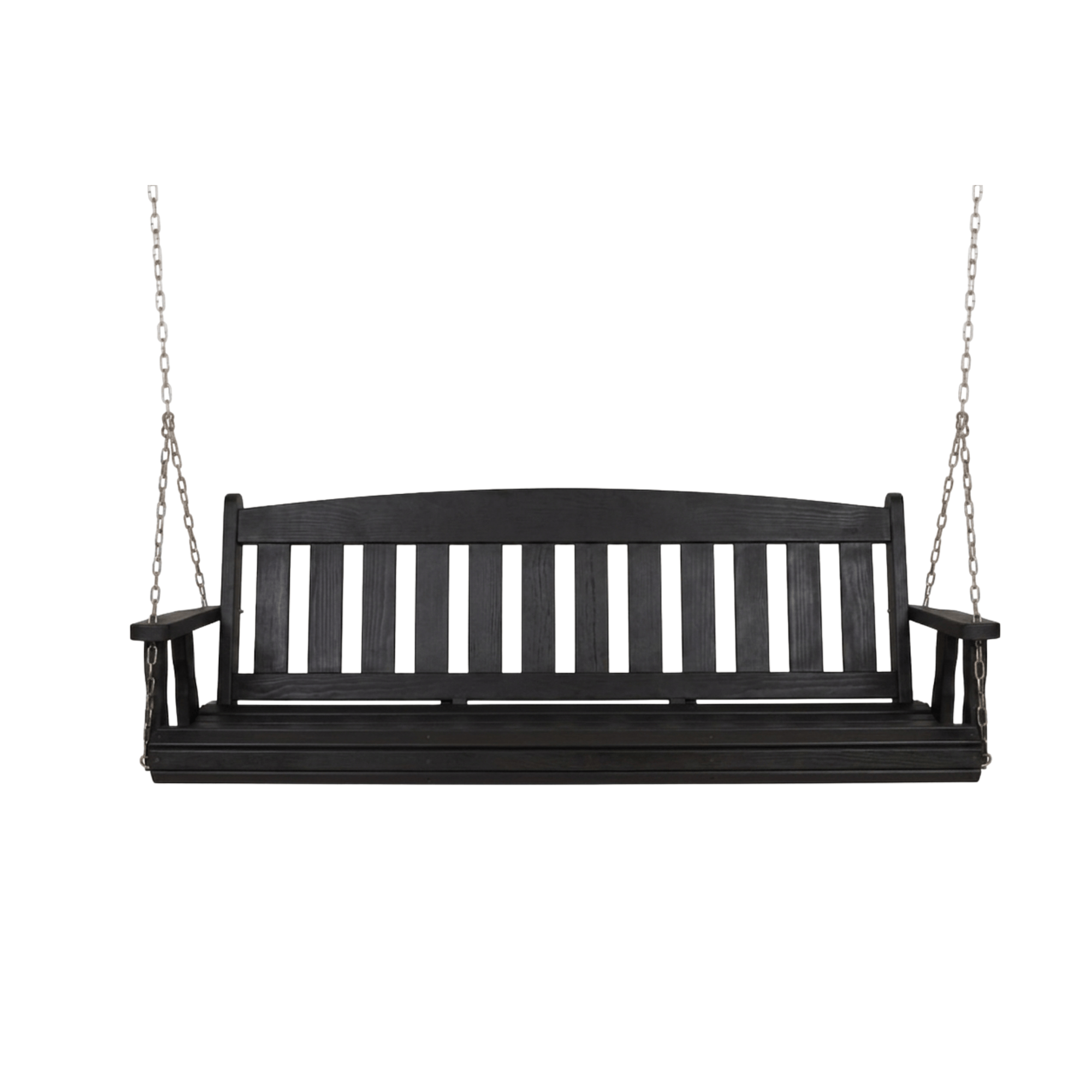 Amish Casual 6 Foot Semi-Solid Black Stain Mission Porch Swing