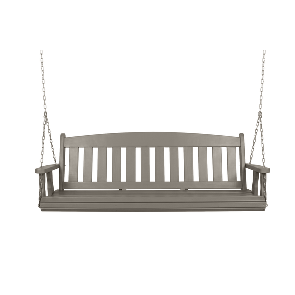 Amish Casual 6 Foot Semi-Solid Grey Stain Mission Porch Swing