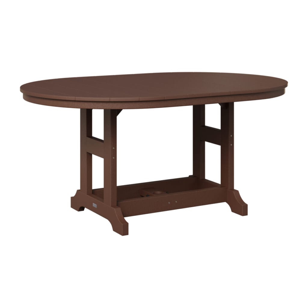 Berlin Gardens Poly Outdoor 64" Oblong Oval Bar Height Dining Table