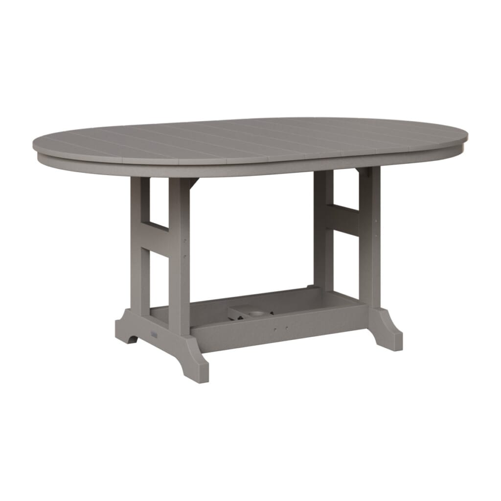 Berlin Gardens Poly Outdoor 64" Oblong Oval Bar Height Dining Table