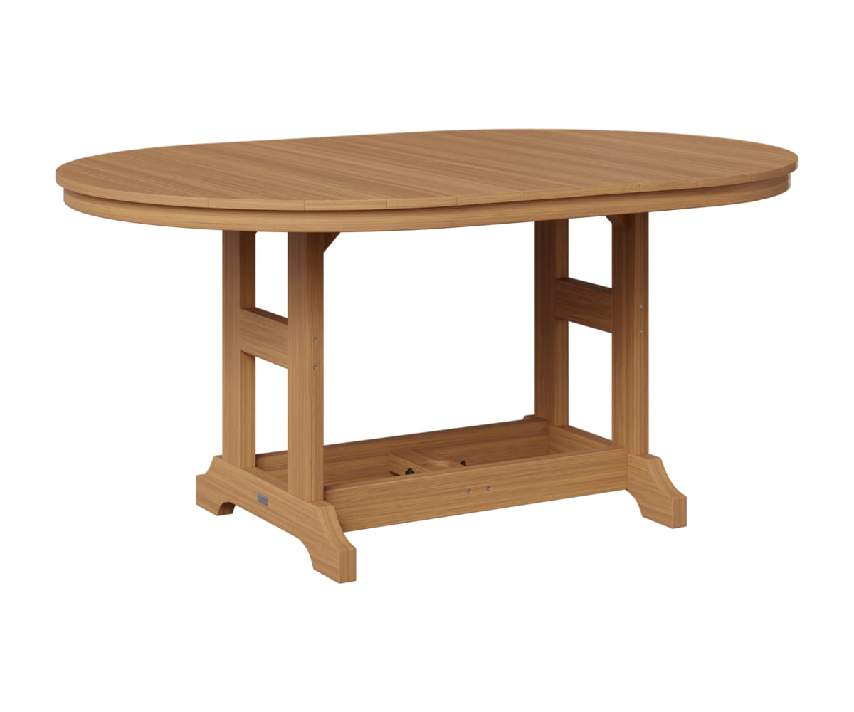 Berlin Gardens Outdoor 64" Oblong Oval Poly Bar Table