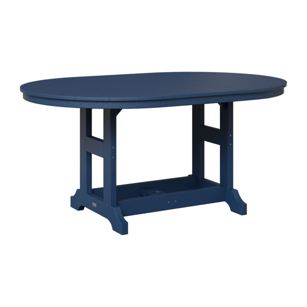 Berlin Gardens Poly Outdoor 64" Oblong Oval Bar Height Dining Table