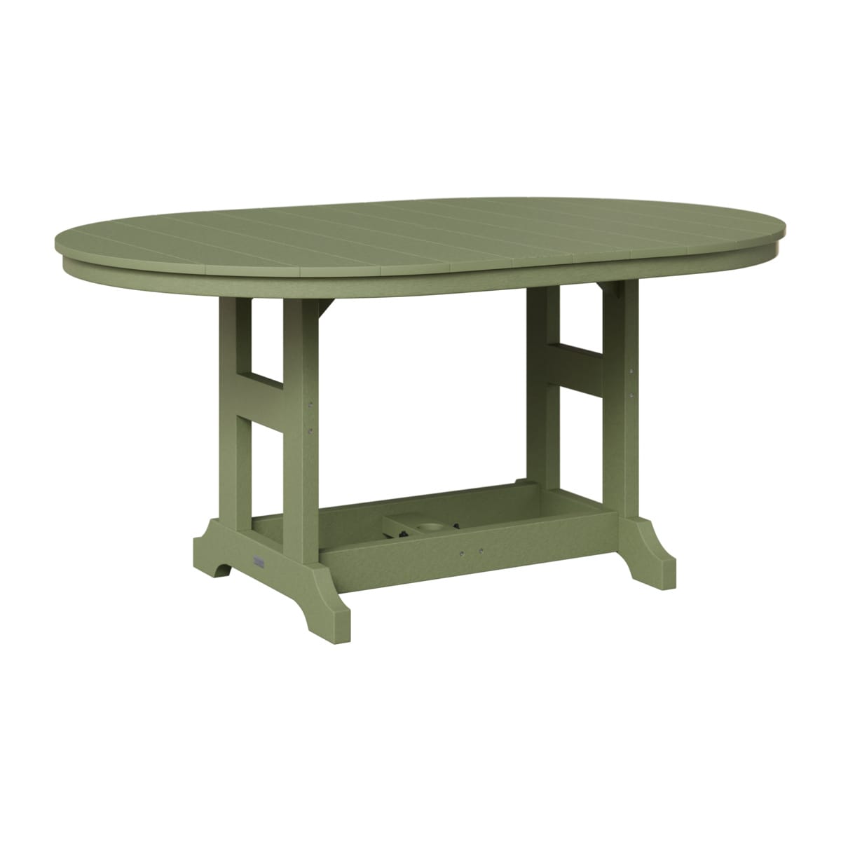 Berlin Gardens Poly Outdoor 64" Oblong Oval Bar Height Dining Table