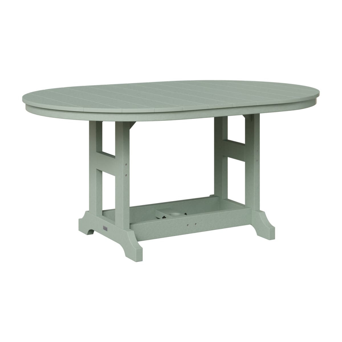 Berlin Gardens Poly Outdoor 64" Oblong Oval Bar Height Dining Table