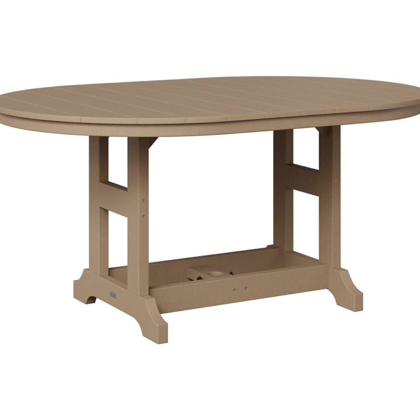Berlin Gardens Outdoor 64" Oblong Counter Height Poly Dining Table