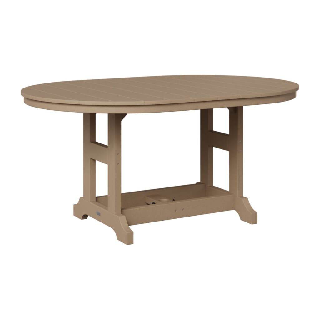 Berlin Gardens Poly Outdoor 64" Oblong Oval Bar Height Dining Table