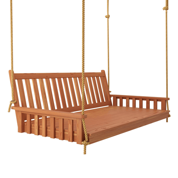 Keystone Amish Co. Twin Franklin Porch Swing Bed, Cedar Stain