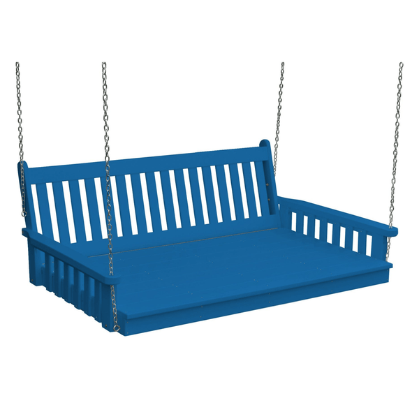 Keystone Amish Co. 5 Foot Franklin Recycled Plastic Swing Bed, Blue