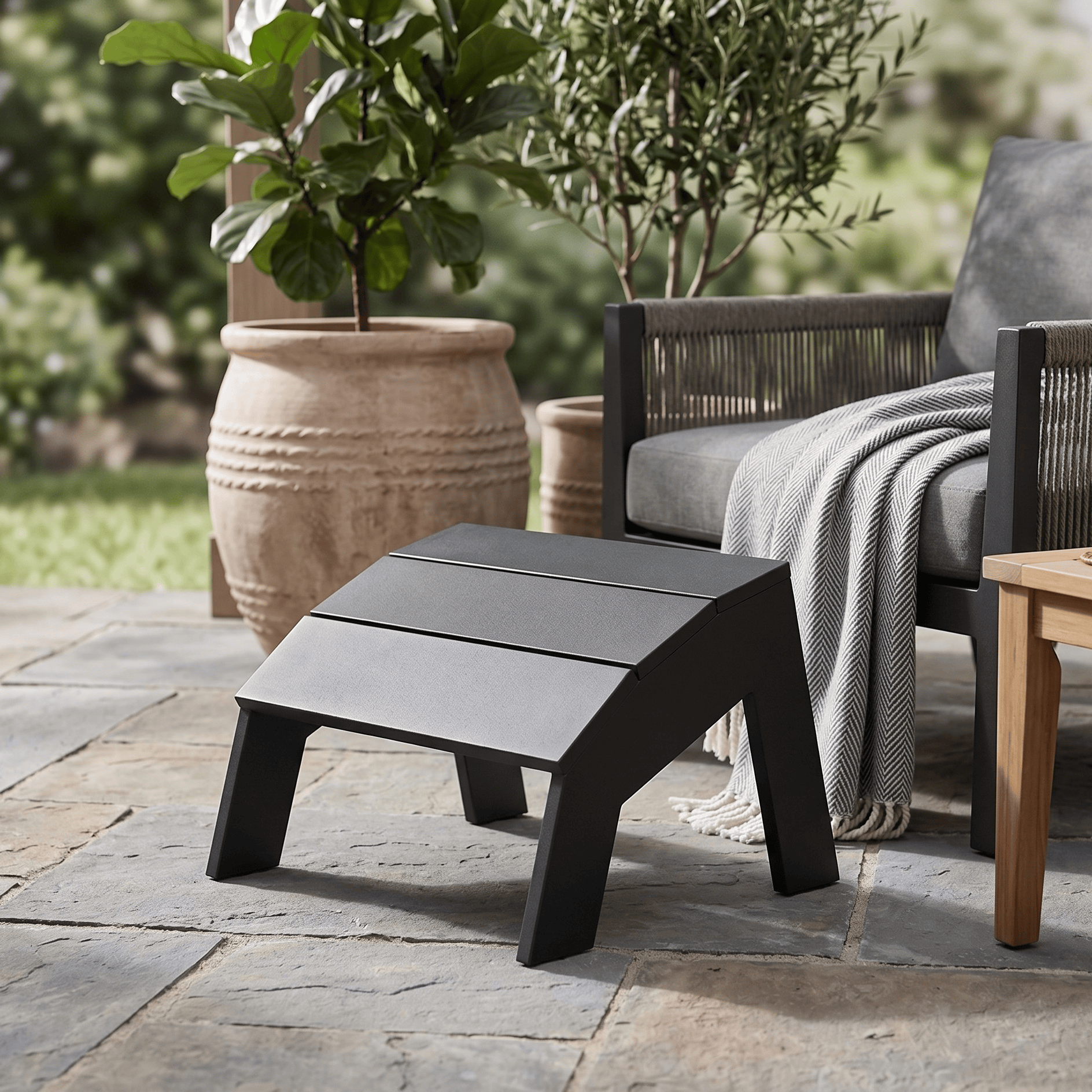 Berlin Gardens Nordic Outdoor Poly Lumber Adirondack Footstool