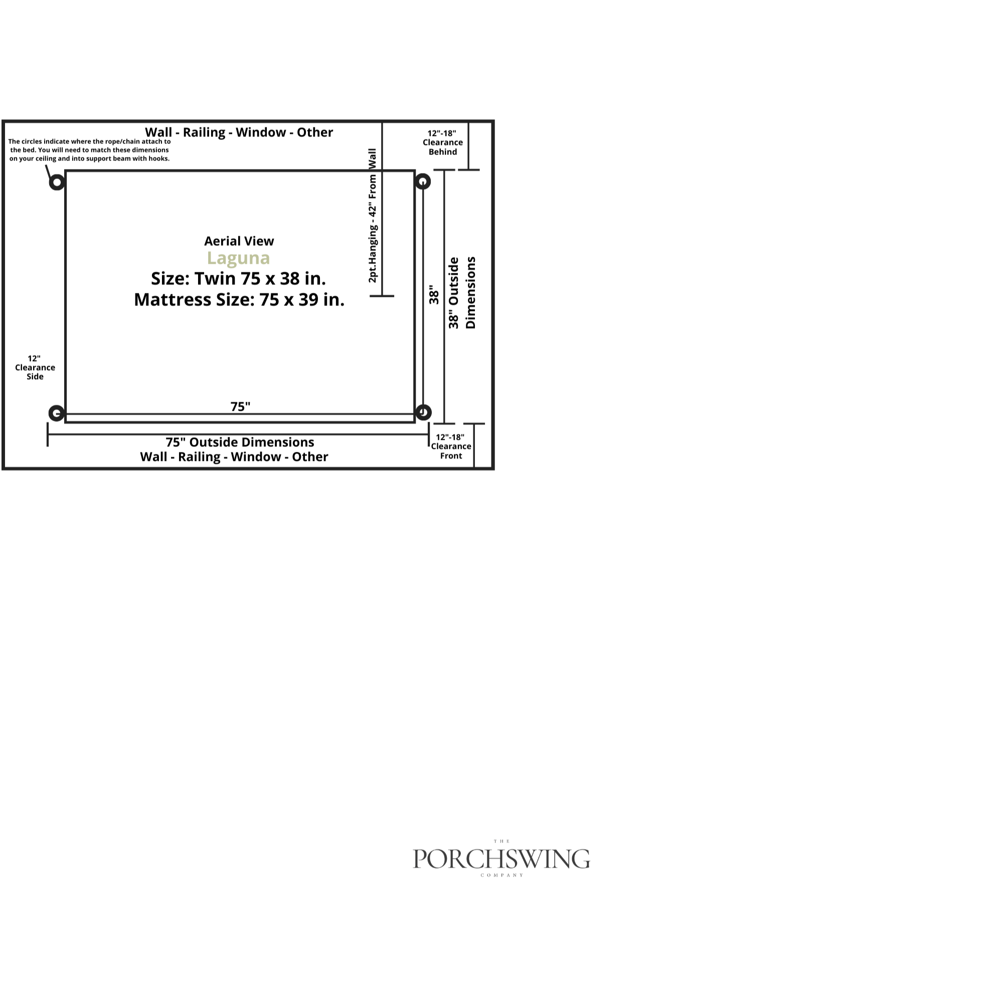 Keystone Amish Co. Laguna Twin Red Cedar Daybed Swing With Ropes