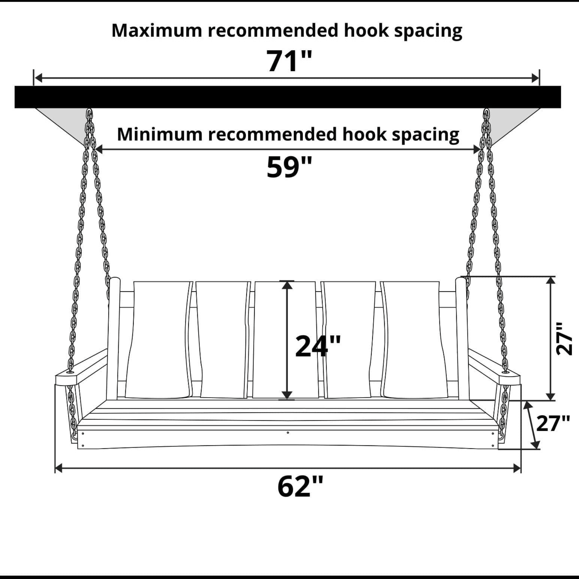 Keystone Amish Co. Palmer Live Edge Porch Swing