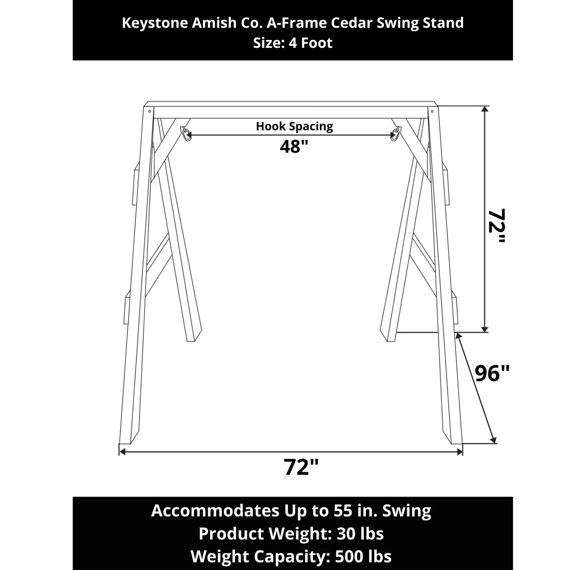 Keystone Amish Co. Red Cedar A-Frame