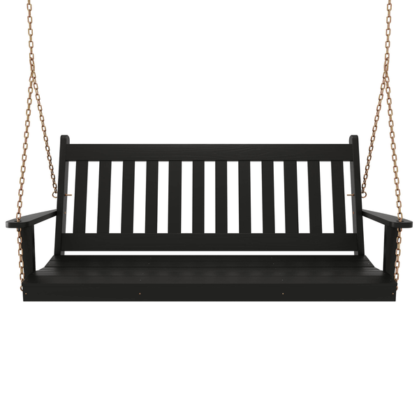 Keystone Amish Co. 5 Foot Franklin Porch Swing, Black