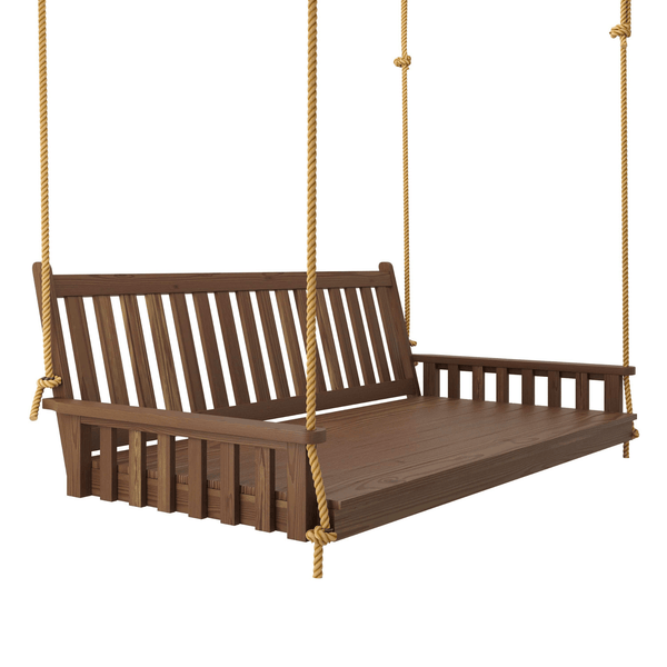 Keystone Amish Co. Twin Franklin Porch Swing Bed, Mushroom Stain