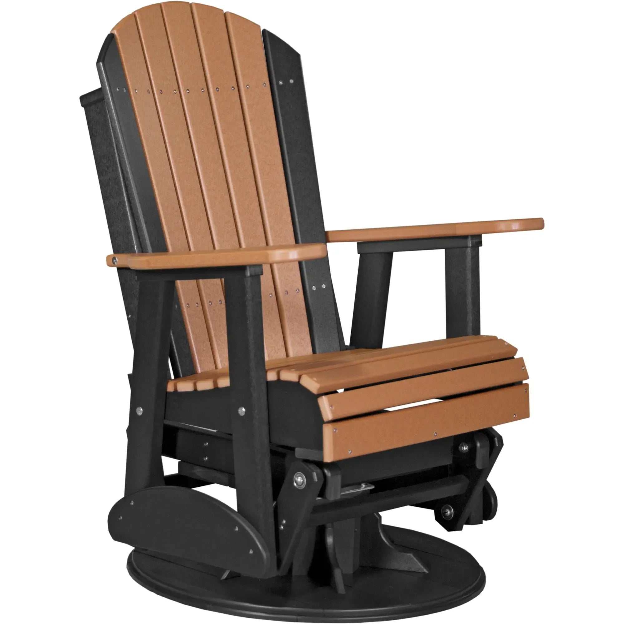 LuxCraft Adirondack Poly Composite Swivel Glider Chair