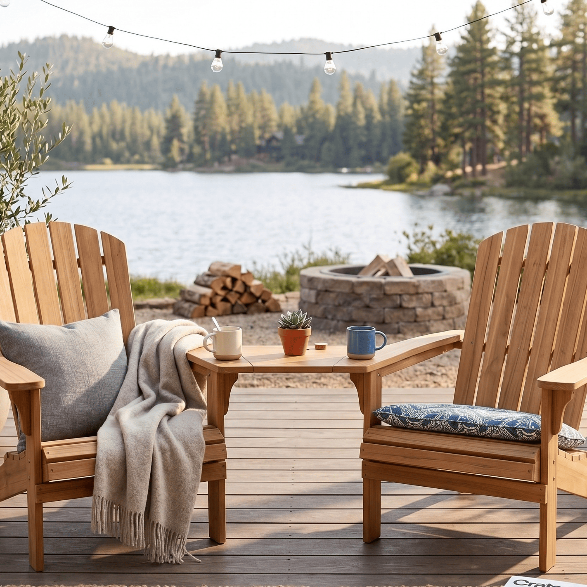 Berlin Gardens Outdoor Adirondack Chair Tete-a-Tete