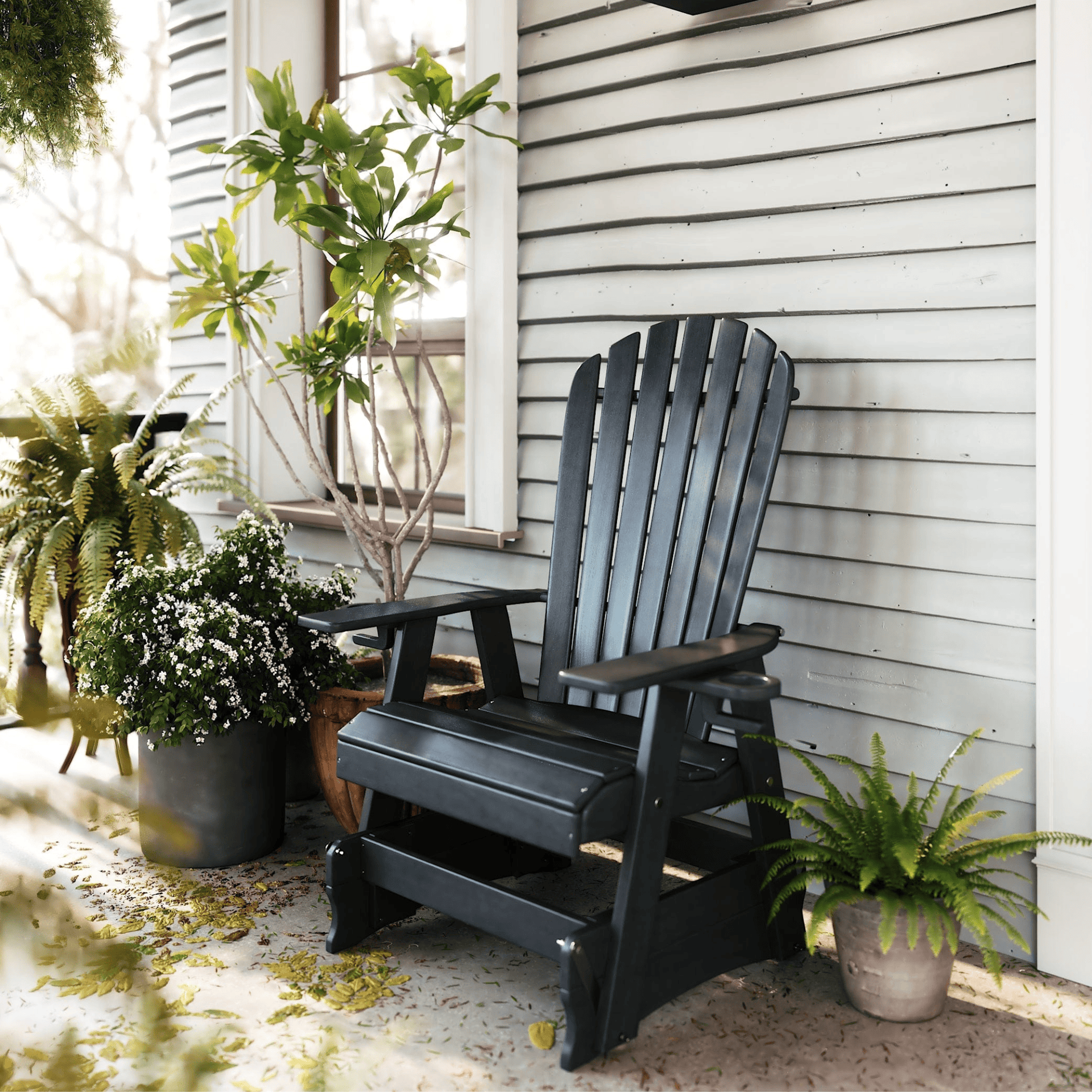 Keystone Amish Co. Adirondack Poly Composite Glider Chair, image size:1920x1920