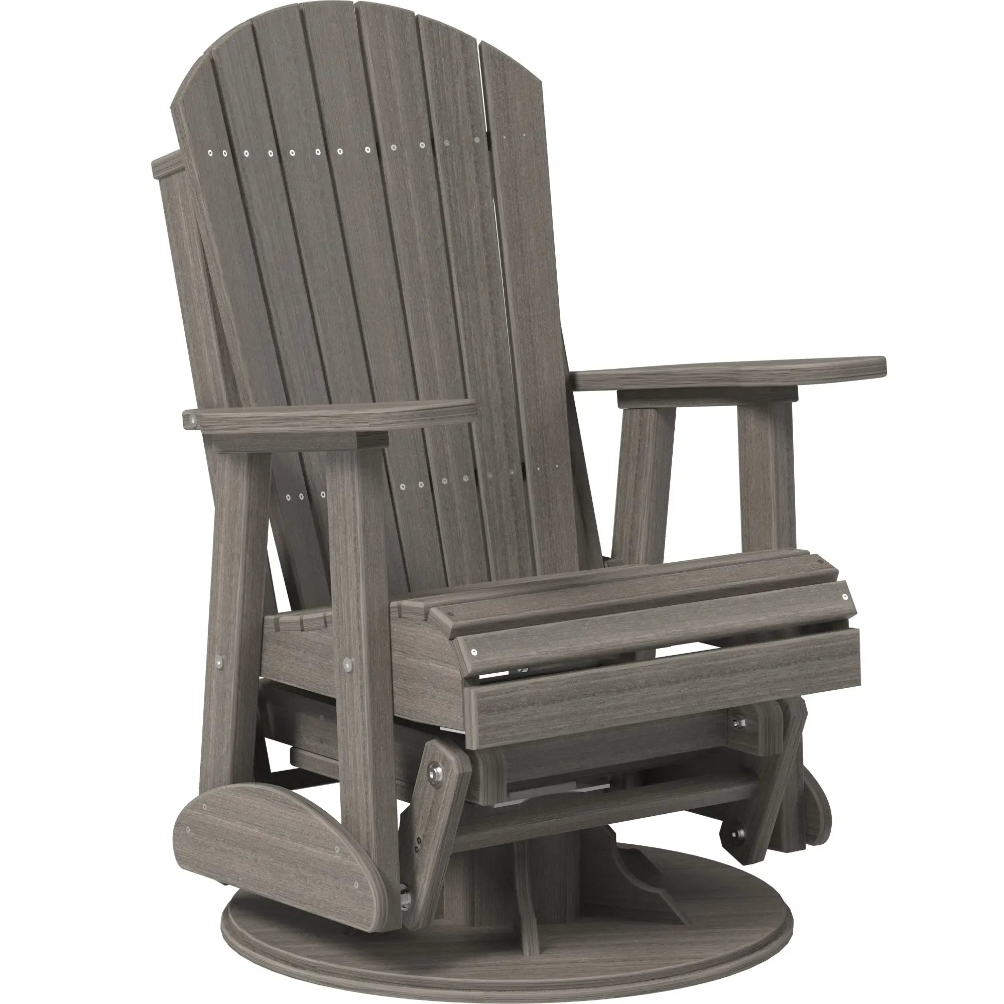 LuxCraft Adirondack Poly Composite Swivel Glider Chair