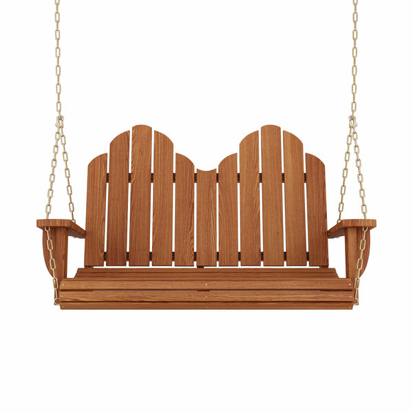 Amish Casual Adirondack Swing in Oak Stain
