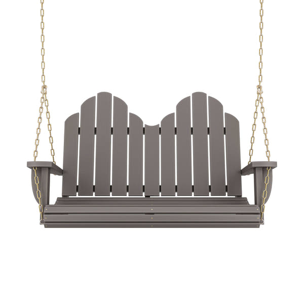 Amish Casual Adirondack Swing in Semi-Solid Grey