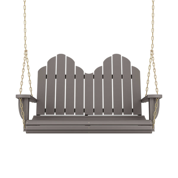 Amish Casual Adirondack Swing in Semi-Solid Grey