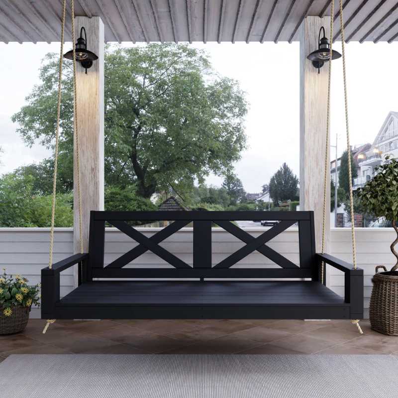 Malvern Swing Bed in Tricorn Black Paint