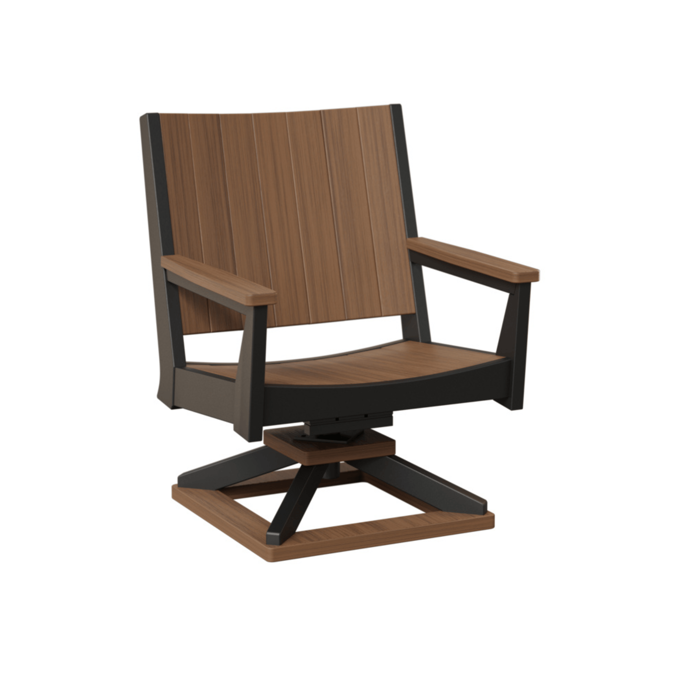 Berlin Gardens Mayhew Chat Poly Lumber Swivel Rocker