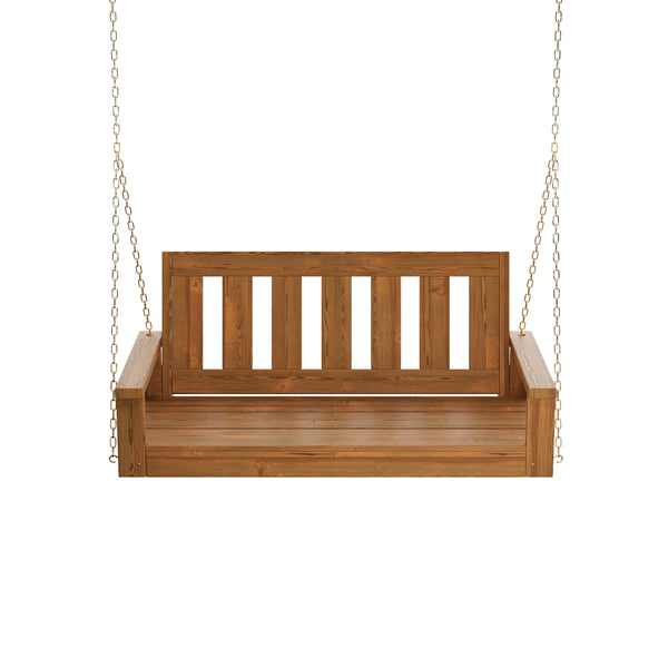 Porchgate Amish Heavy Duty 700 Lb 5-Foot Ardmore Porch Swing - Oak Stain