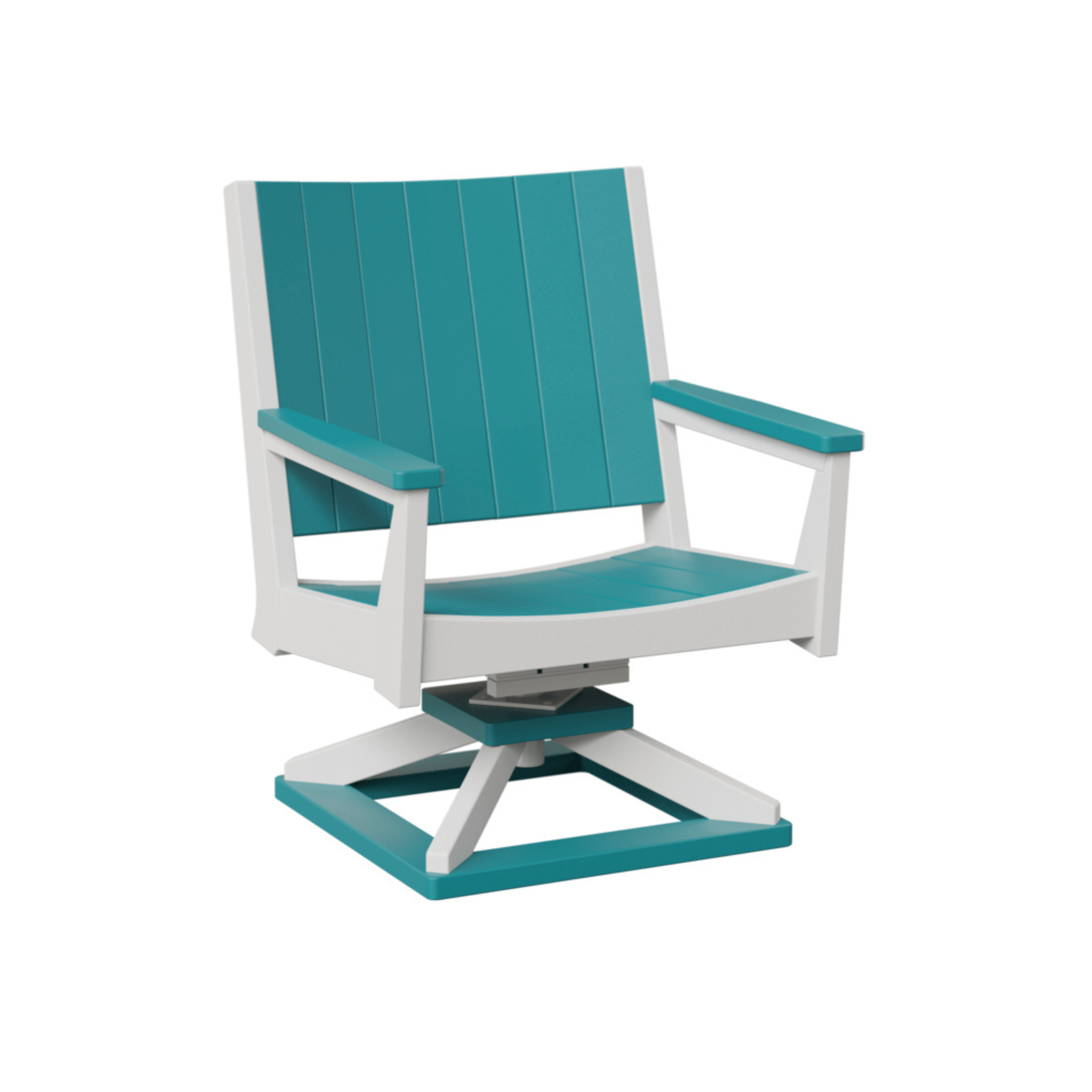 Berlin Gardens Mayhew Chat Poly Lumber Swivel Rocker