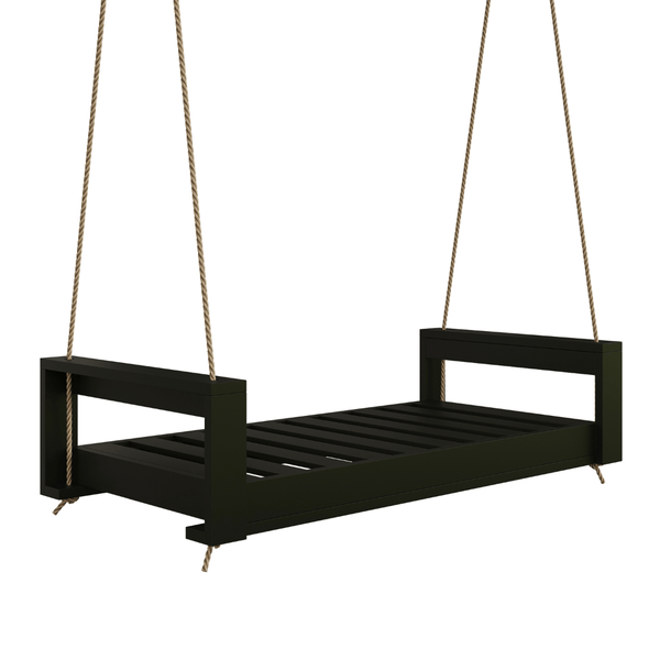 Breezy Acres The Lancaster Daybed Wooden Swing in Black Paint