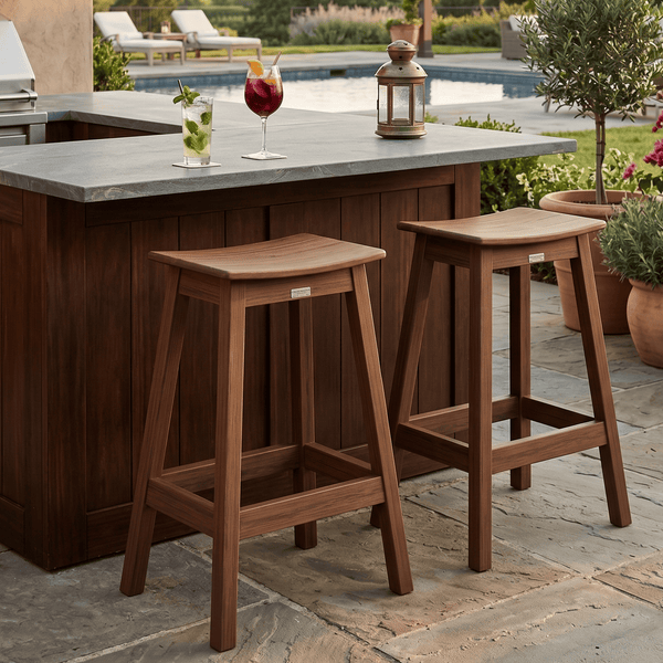 Berlin Gardens Saddle Poly Lumber Bar Stool