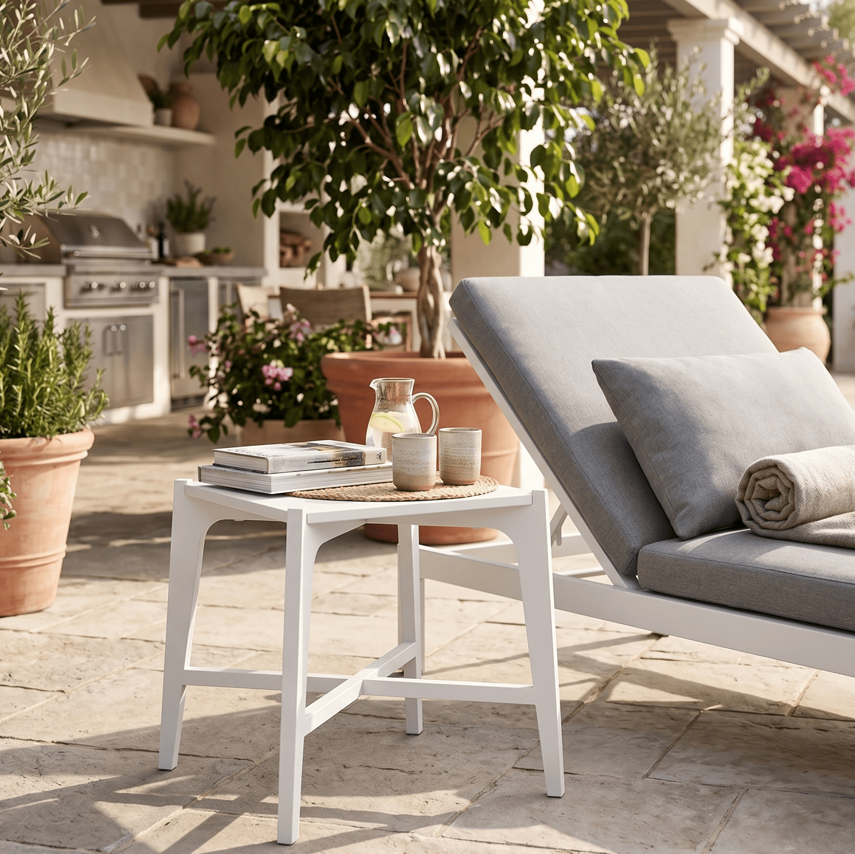 Berlin Gardens MGP Outdoor Poly Lumber Square Side Table