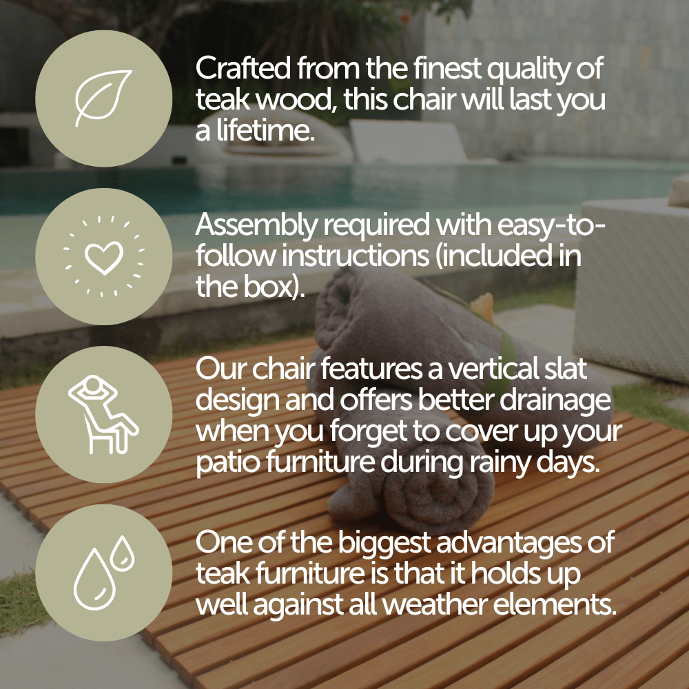 Telluride Oiled Teak Outdoor Patio Rocking Chair