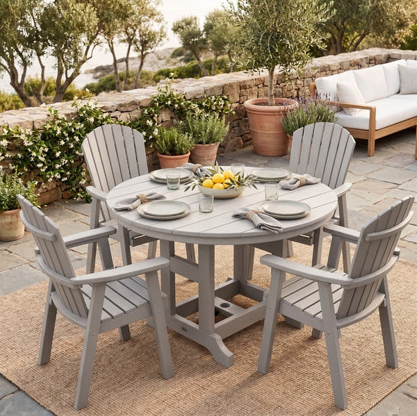 Berlin Gardens Garden Classic 48? Round Poly Lumber Dining Table