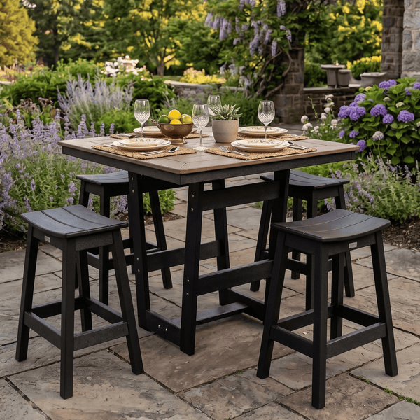Berlin Gardens Hudson 40" Poly Outdoor Counter Height Square Dining Table