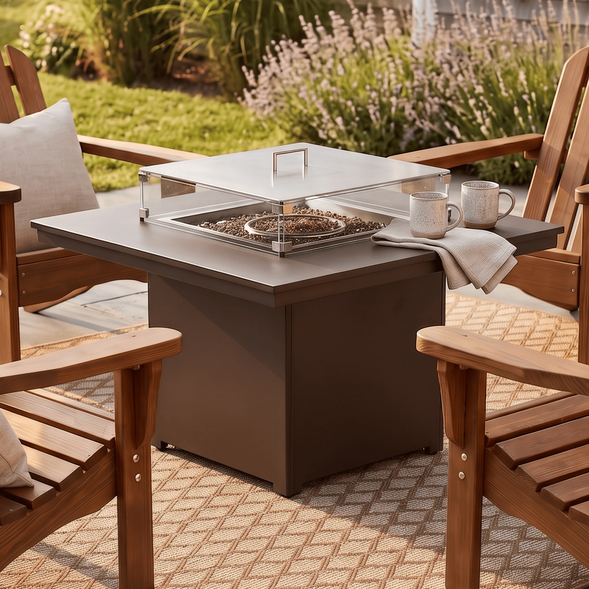 Berlin Gardens Outdoor 24" Square Stainless Steel Burner Cover