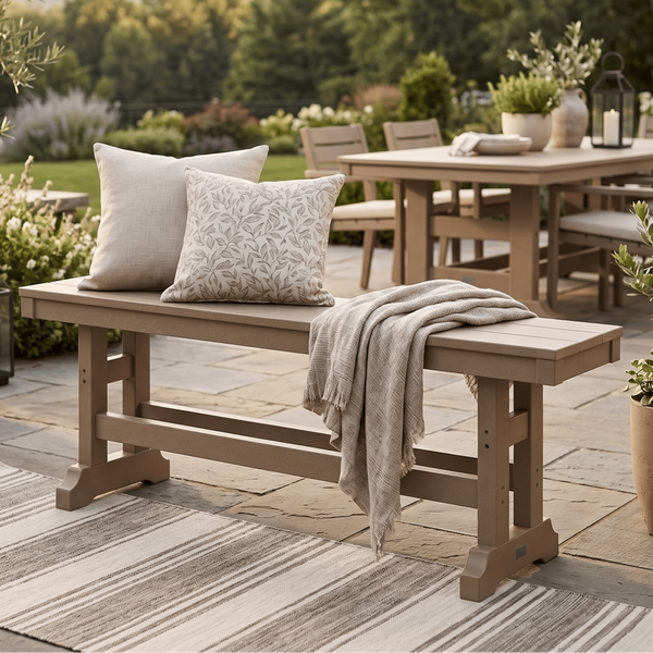 Berlin Gardens Outdoor Poly Counter Height Backless Bench