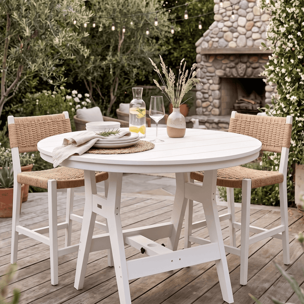 Berlin Gardens Outdoor Round Counter Height Poly Dining Table
