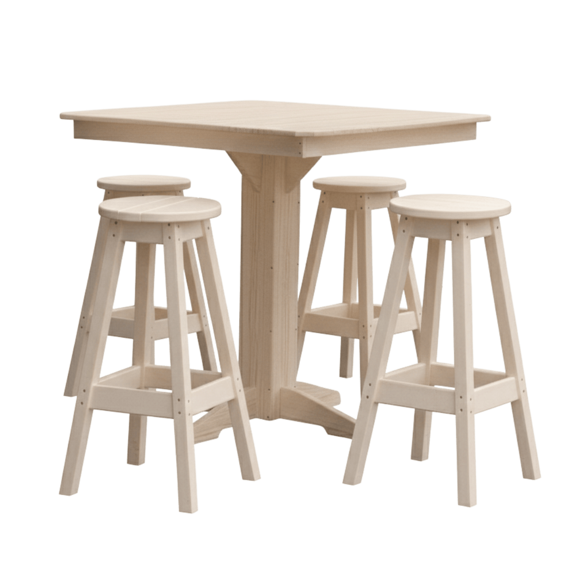 Keystone Amish Co. Sierra 5-Piece Poly Bar Stool Dining Set