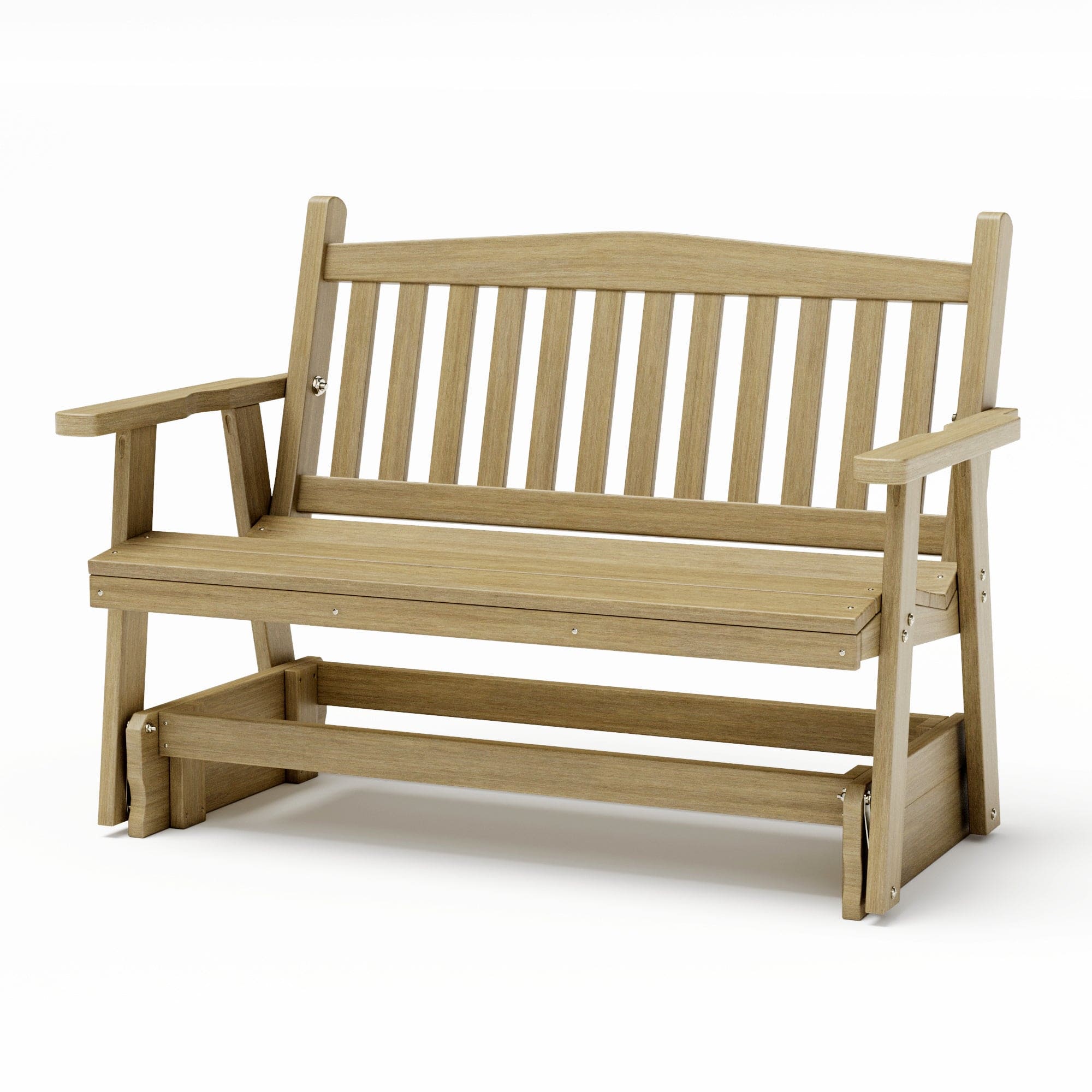 SimplyPoly Amish Made Mission Bench Patio Glider Two Seater